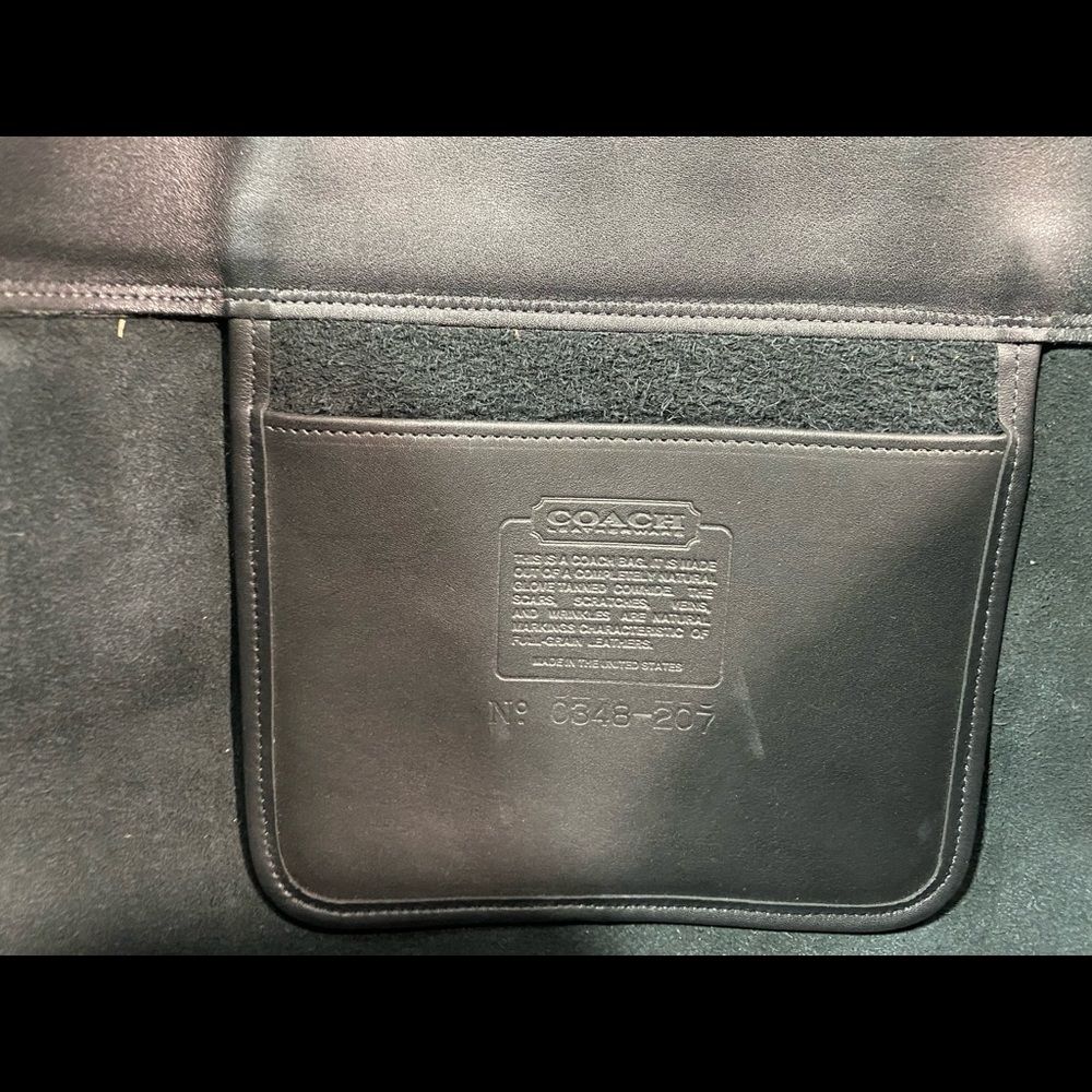 Black Coach briefcase vtg leather 0338-207 USA - Picture 7 of 8